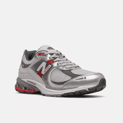 New Balance Mens 2002R Silver Metallic Team Red