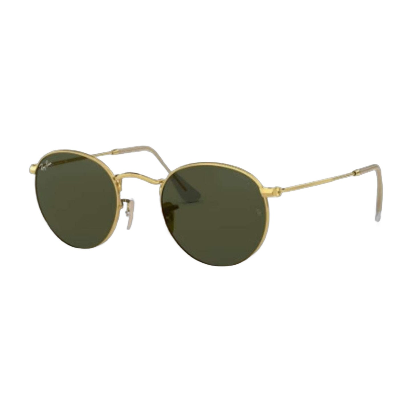 Rayban Goldtone G-15 Round-frame Sunglasses, Sunglasses, Green Lenses, Designer Sunglasses Men, 100% UV Protection