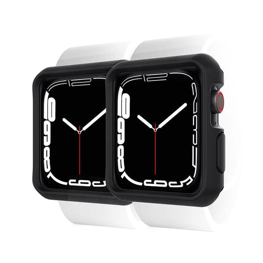 Itskins Spectrum // Solid for Apple Watch Series Se 6/5/4 (40mm), Shockproof Protective Bumper Cover, Anti-Slip, Lightweight Military Rugged Case (No Screen Protector) - Black