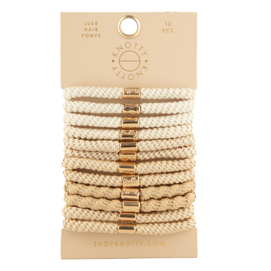 LUXE PONY SET 12-PK, BLONDE