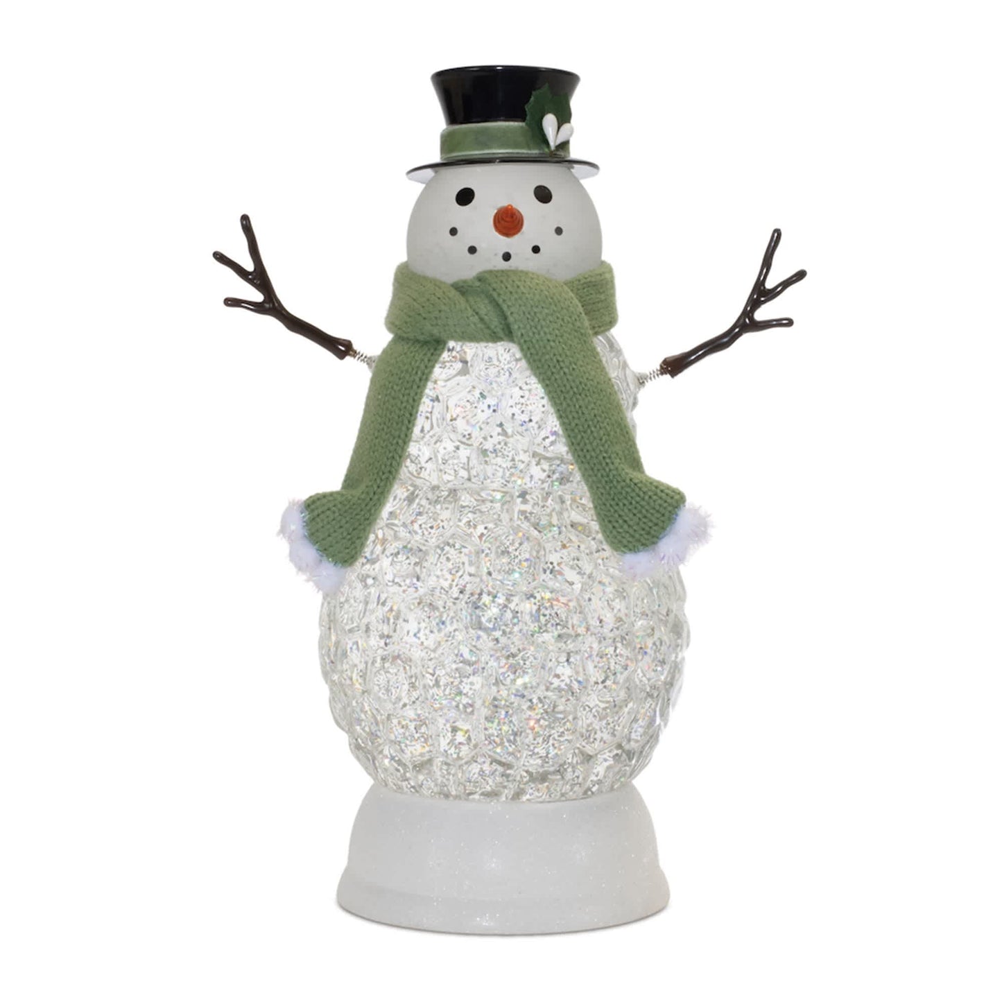 Melrose International LED Snowman Snow Globe 11"H