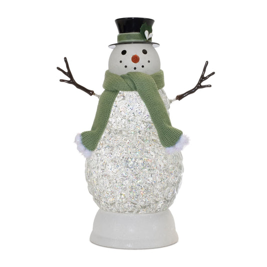 Melrose International LED Snowman Snow Globe 11"H