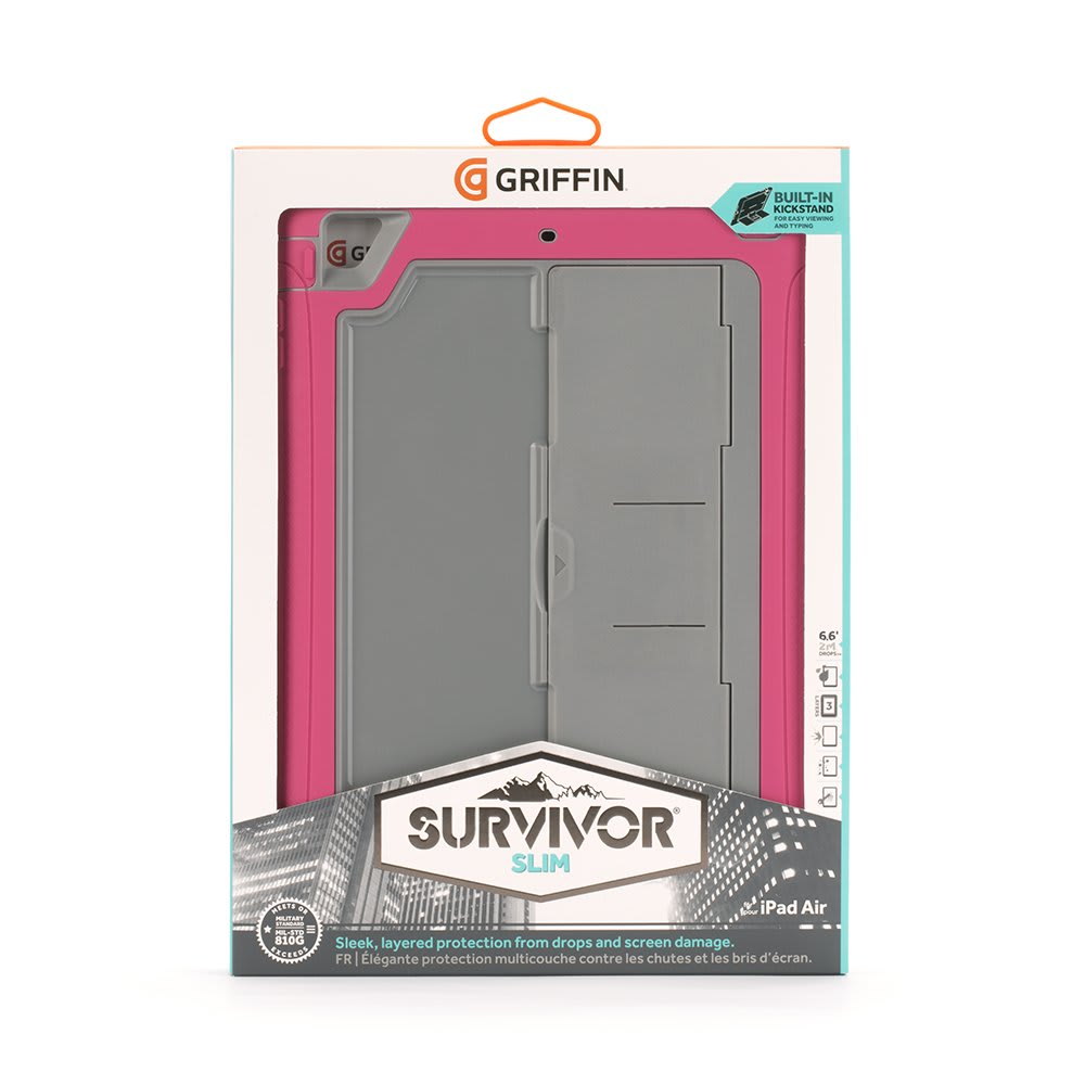 Griffin Survivor Slim Case for Ipad Air - Mineral Grey