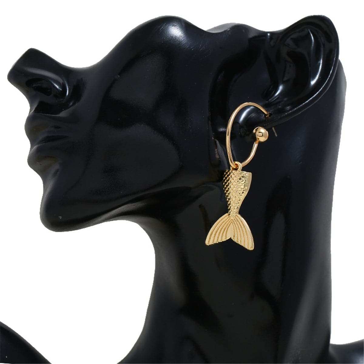 Goldtone Fishtail Drop Earrings