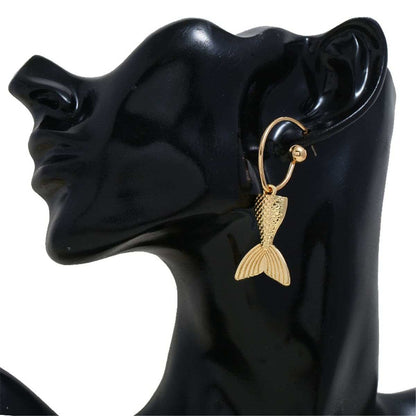 Goldtone Fishtail Drop Earrings