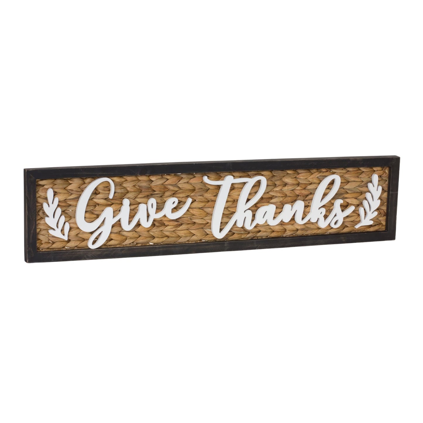 Melrose International Woven Give Thanks Sign 32"L