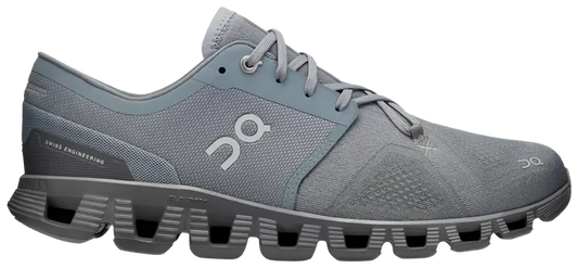 On Cloud X 3 Men's Training Shoes — Mist/Rock Mesh Low-Top