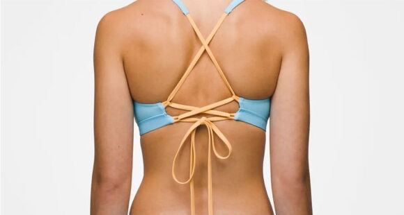 Women's Prana Tulum Criss Cross Removable Soft Cups Upf 50+ Bikini