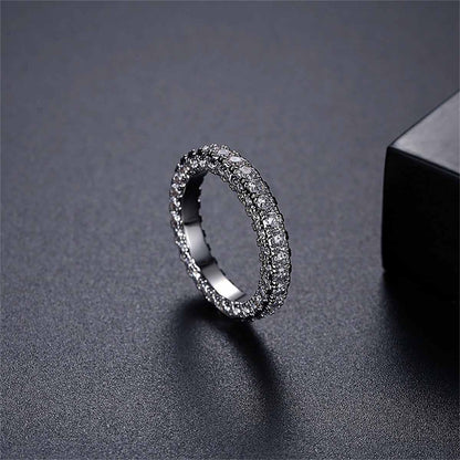 Cubic Zirconia & Silvertone Band-1