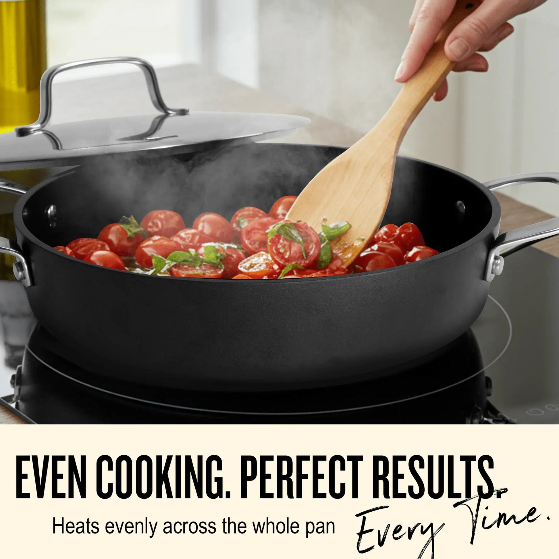 Maestro Sauté Pan with Lid — 3.5 - QT. Nonstick - Alva Cookware
