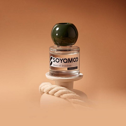 SOYAMOO Zen Wood & Tea Forest Mini Round Car Diffuser – 50ml