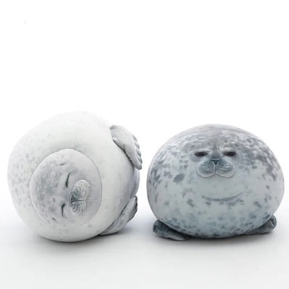 Mother & Baby Seal Plush Toy Set – Soft Zipper Seal Doll Gift