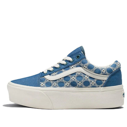[vn0a7q5mblu] Mens Vans Denim Mix Old Skool Stackform Shoes 'blue' - Blue/white