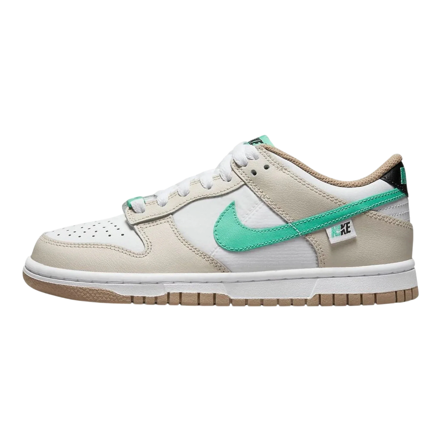 Nike Dunk Low Big Kids' (GS) Sneakers — Split White, Tan & Mint Low-Top