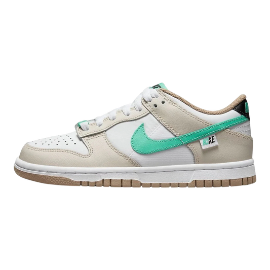 Nike Dunk Low Big Kids' (GS) Sneakers — Split White, Tan & Mint Low-Top