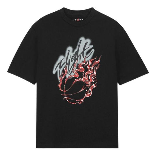Men's Air Jordan X Travis Scott Cactus Jack Flight Graphic Tee T-Shirt 'Black'