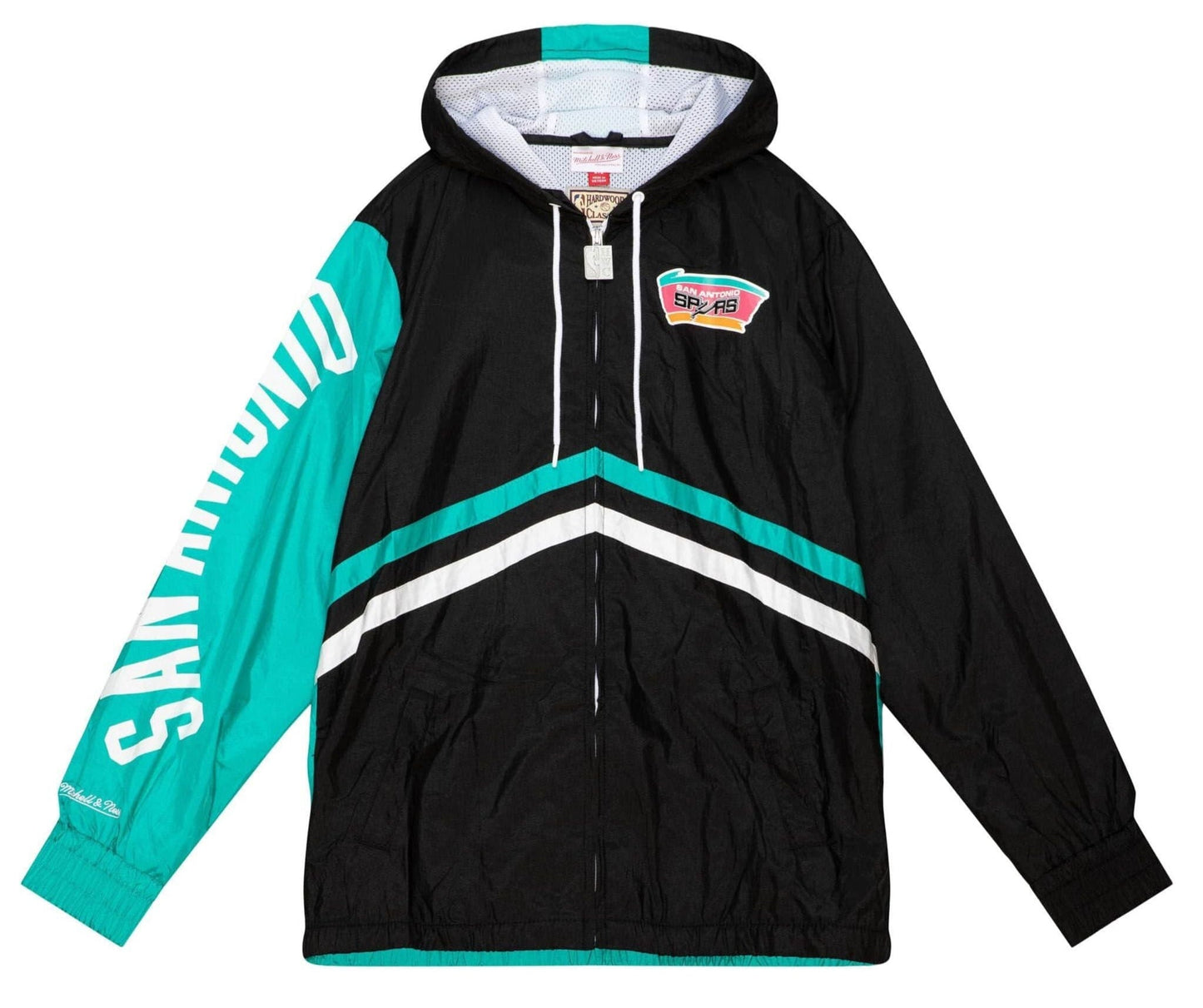 Mitchell & Ness Men's Undeniable Full Zip Windbreaker Spurs Windbreakers