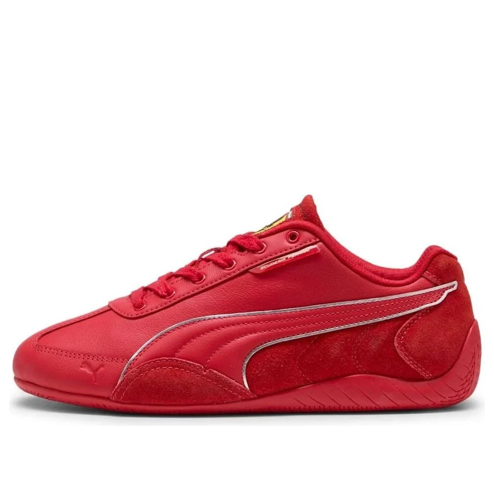 PUMA Ferrari Speedcat Mens Sneakers — Rosso Corsa/PUMA Black Suede Low-Top