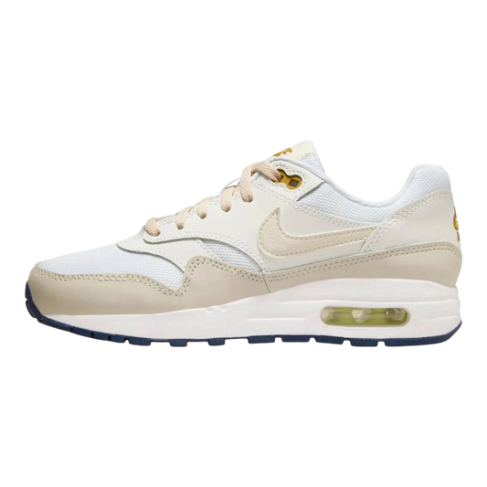 Nike Air Max 1 Big Kids' (GS) Sneakers — White & Bronzine Low-Top