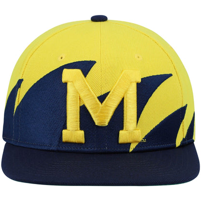 Mitchell & Ness Men's Ncaa Michigan Wolverines Sharktooth Snapback