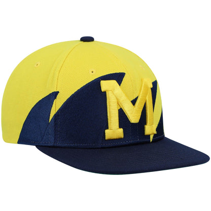 Mitchell & Ness Men's Ncaa Michigan Wolverines Sharktooth Snapback
