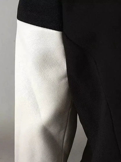 Chic Leather Blazer Coat