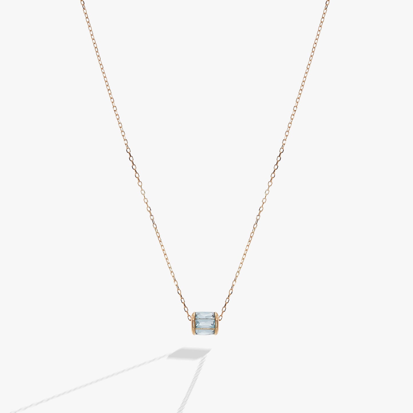 March Birthstone Precious Pendant Necklace
