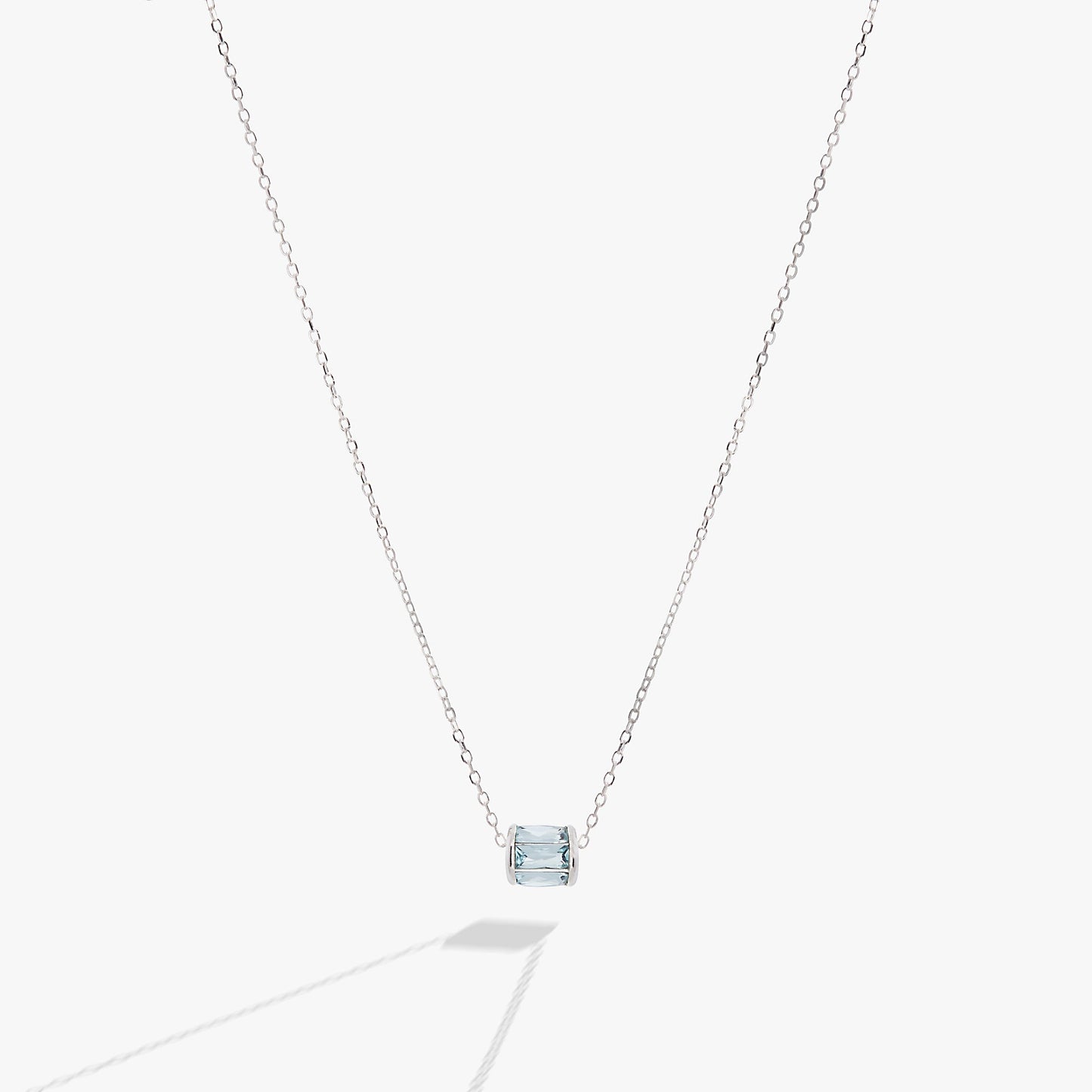 March Birthstone Precious Pendant Necklace