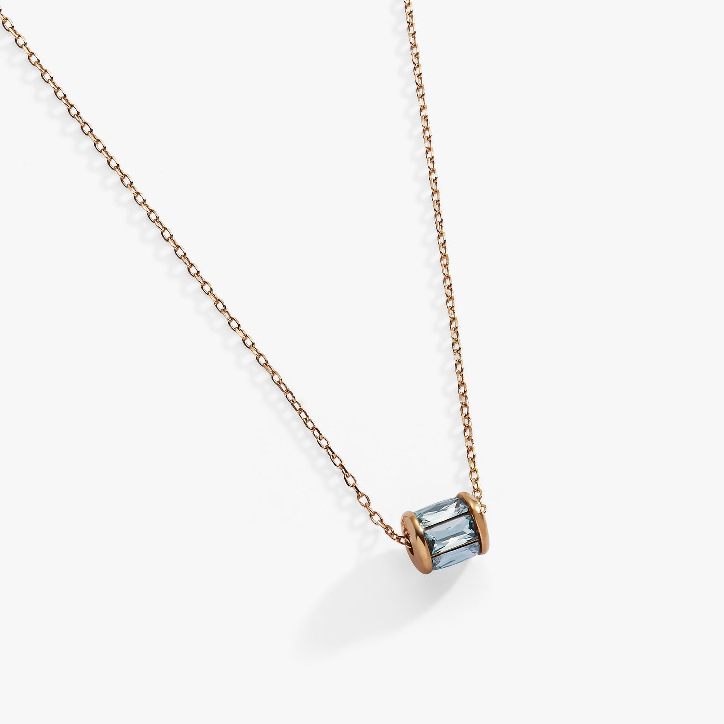 March Birthstone Precious Pendant Necklace