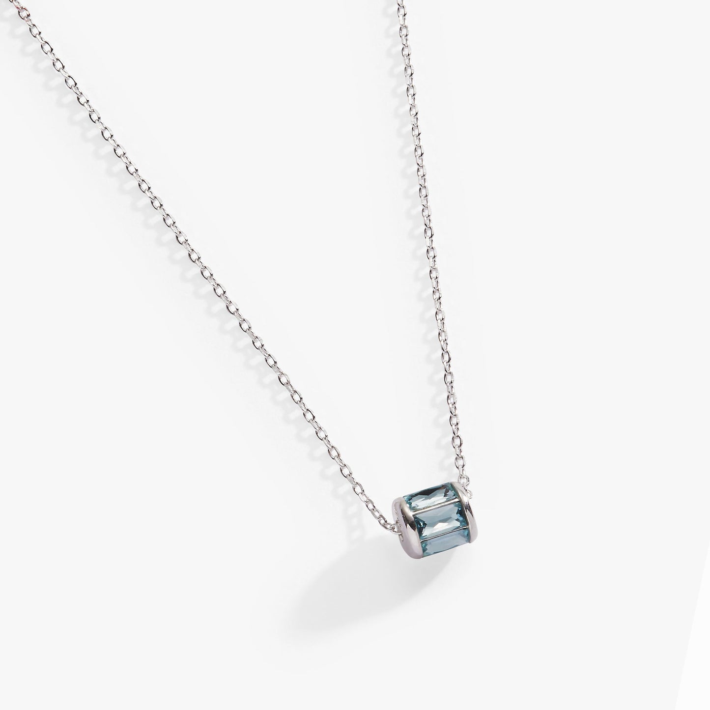March Birthstone Precious Pendant Necklace