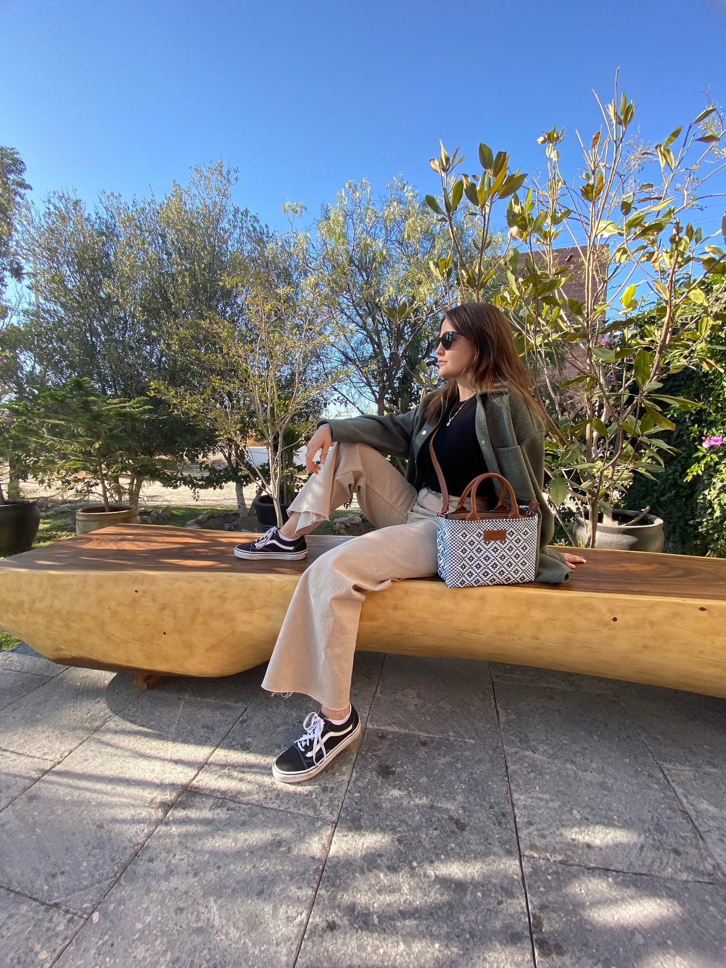 Marine Small Woven Crossbody Bag
