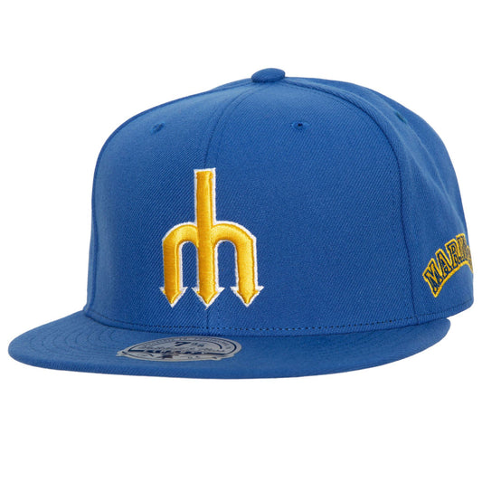 Mitchell & Ness Men's MLB Bases Loaded Fitted Coop Mariners Fitted Caps