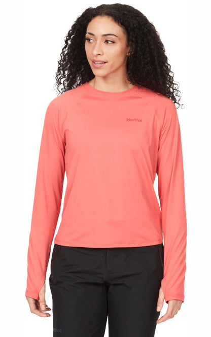 Marmot Women's Windridge Ls Upf 50 Crew Neck T-Shirt Tee Shirt
