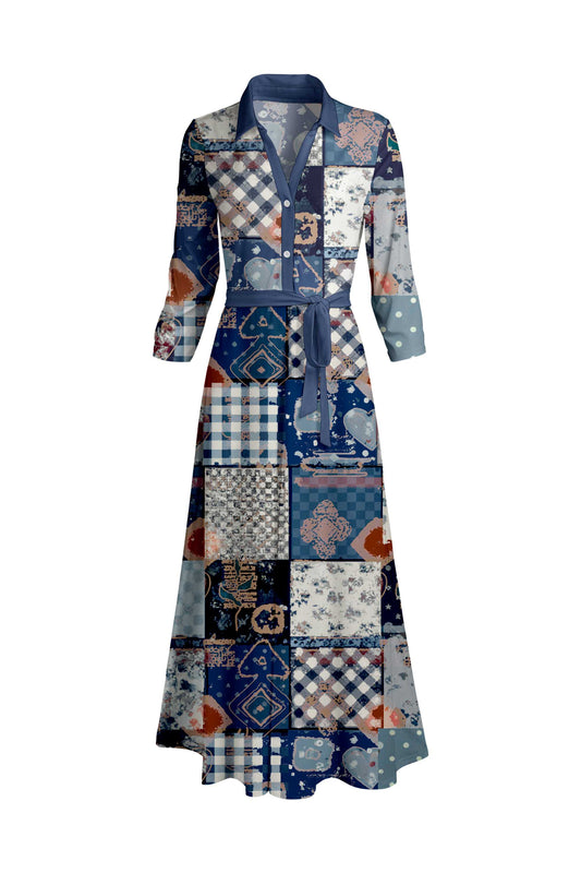 Blue Patchwork Mix-