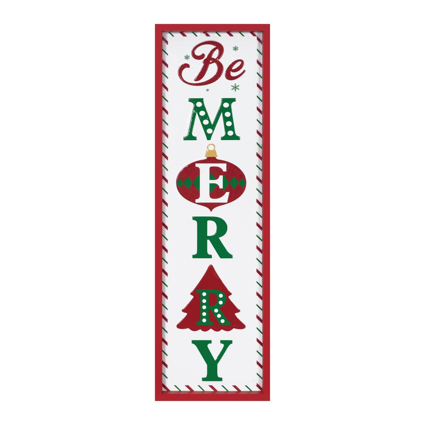 Melrose International Metal Be Merry Sentiment Sign 30"H