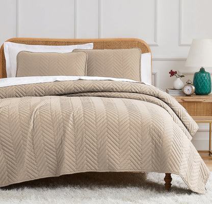 Chevron Sandy Taupe-
