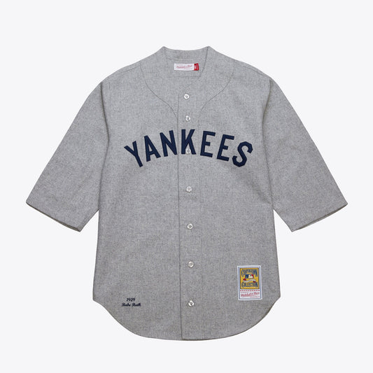 Men's Mitchell & Ness MLB Grey Jersey Yankees 1929 Babe Ruth