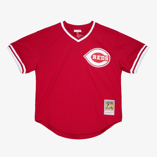 Mitchell & Ness Men's MLB Authentic Bp Jersey - Pullover Reds 1990 Barry Larkin Jerseys