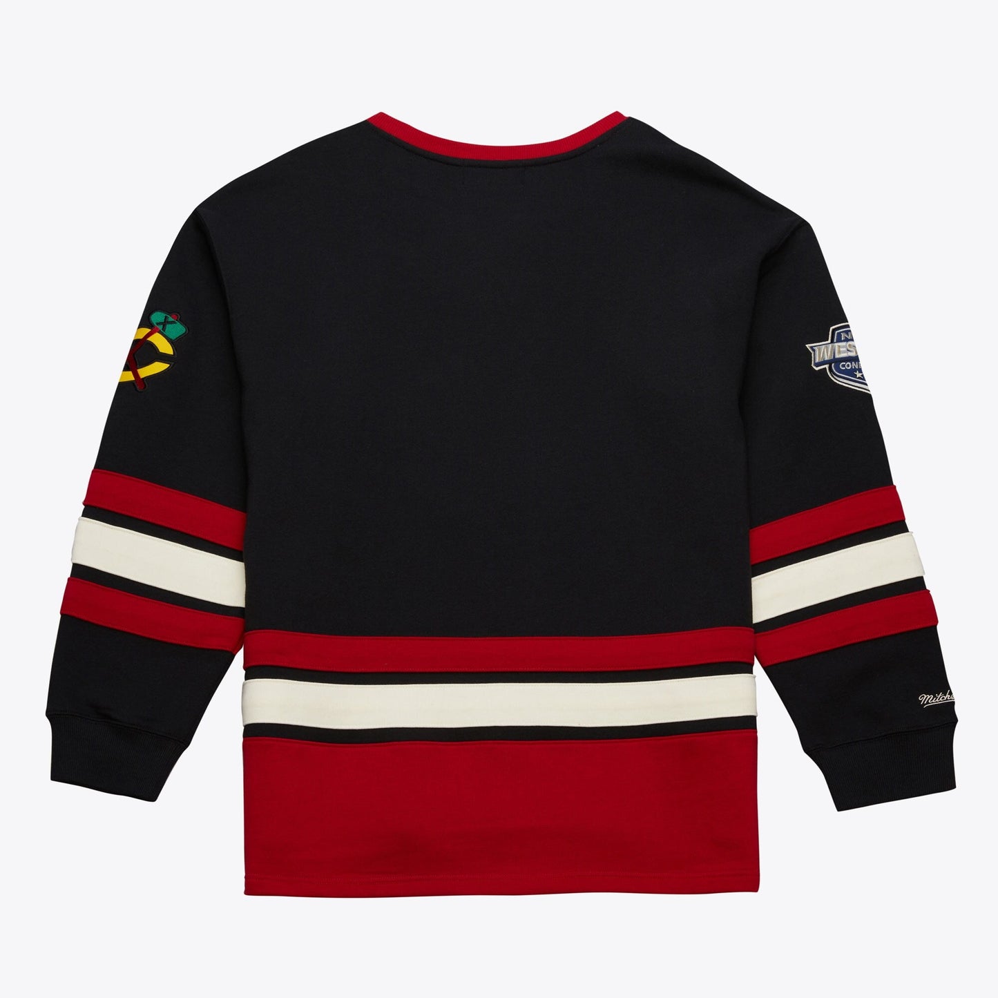 Mitchell & Ness Men's NHL Heritage Lace-Up Crew Current Logo Blackhawks