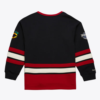 Mitchell & Ness Men's NHL Heritage Lace-Up Crew Current Logo Blackhawks