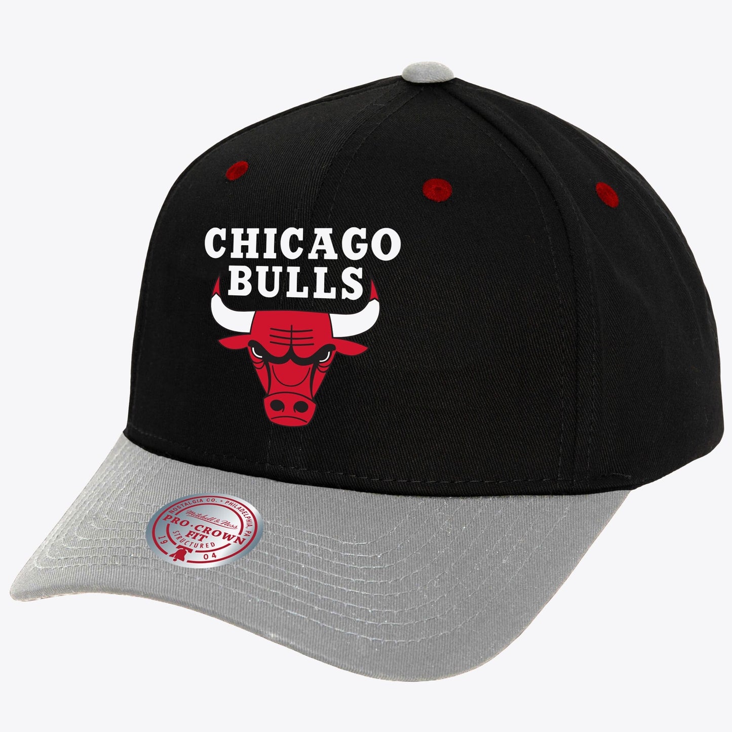 Men's Mitchell & Ness NBA Bred Pro Snapback Bulls - Black