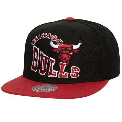 Mitchell & Ness Men's NBA Crooked Path Snapback Bulls Black