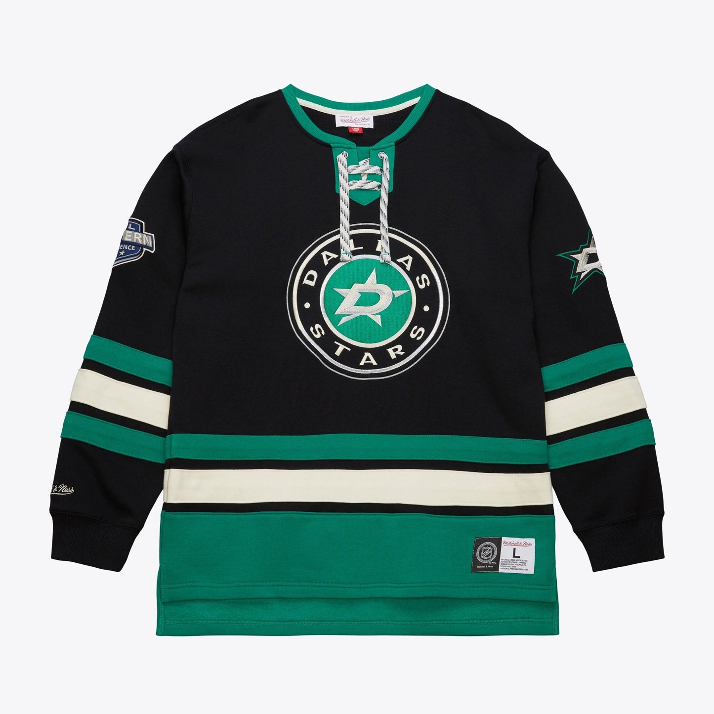 Mitchell & Ness Men's NHL Heritage Lace-Up Crew Current Logo Stars