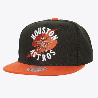 Mitchell & Ness Men's MLB Circle Splash Snapback Coop Astros Snapback Caps