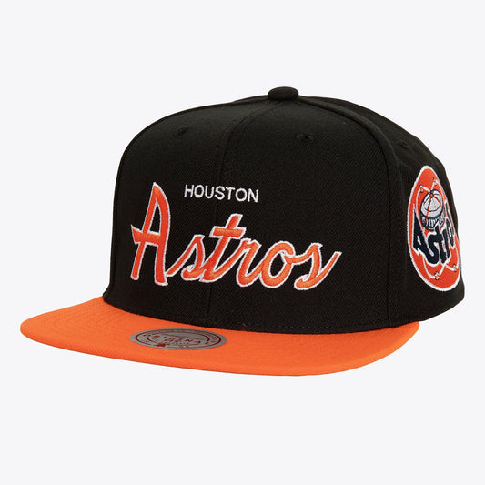 Mitchell & Ness Men's MLB Evergreen Script Snapback Coop Astros Snapback Caps