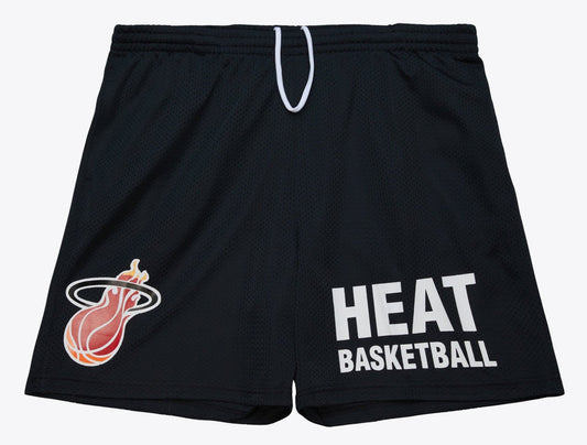 Mitchell & Ness Men's NBA Gameday Mesh 7In Shorts Vintage Logo Heat