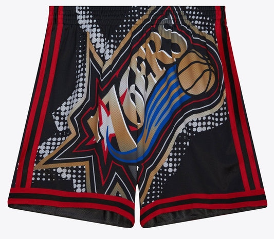 Mitchell & Ness Men's NBA Big Face 7.0 Fashion Shorts 76Ers