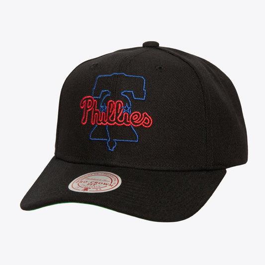 Mitchell & Ness Men's MLB Neon Logo Pro Snapback Phillies Snapback Caps