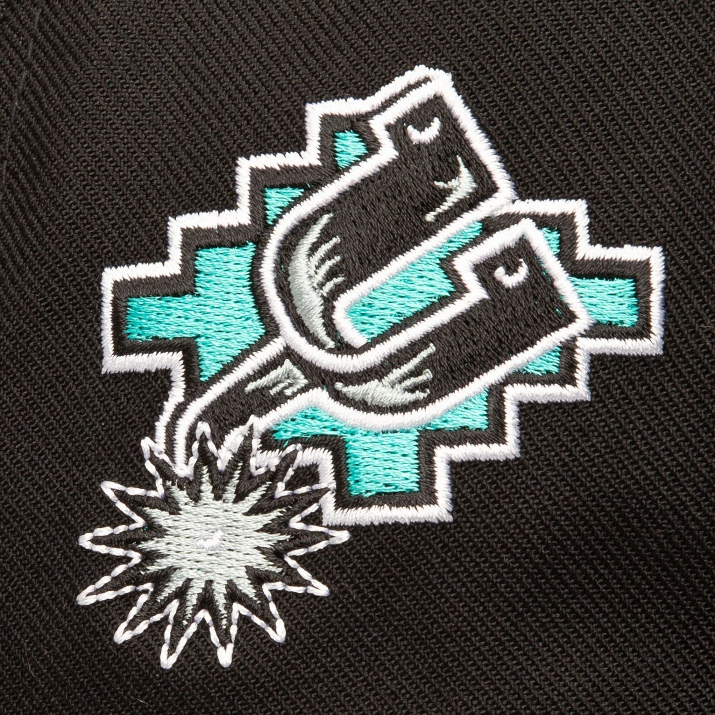 Men's Mitchell & Ness NBA Double Up Snapback Hwc Spurs