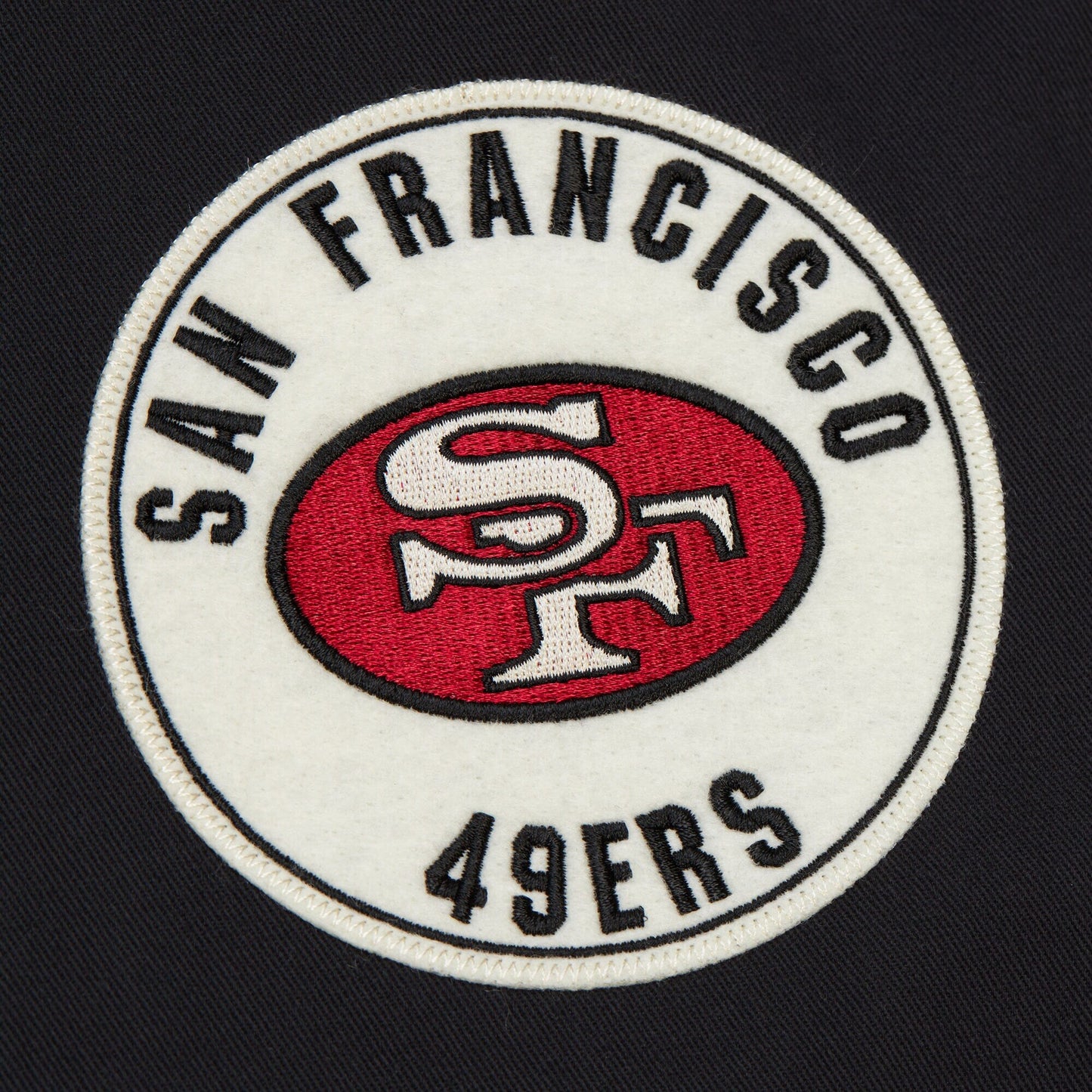 Mitchell & Ness Men's NFL Replay Cotton Twill Jacket Vintage Logo 49Ers